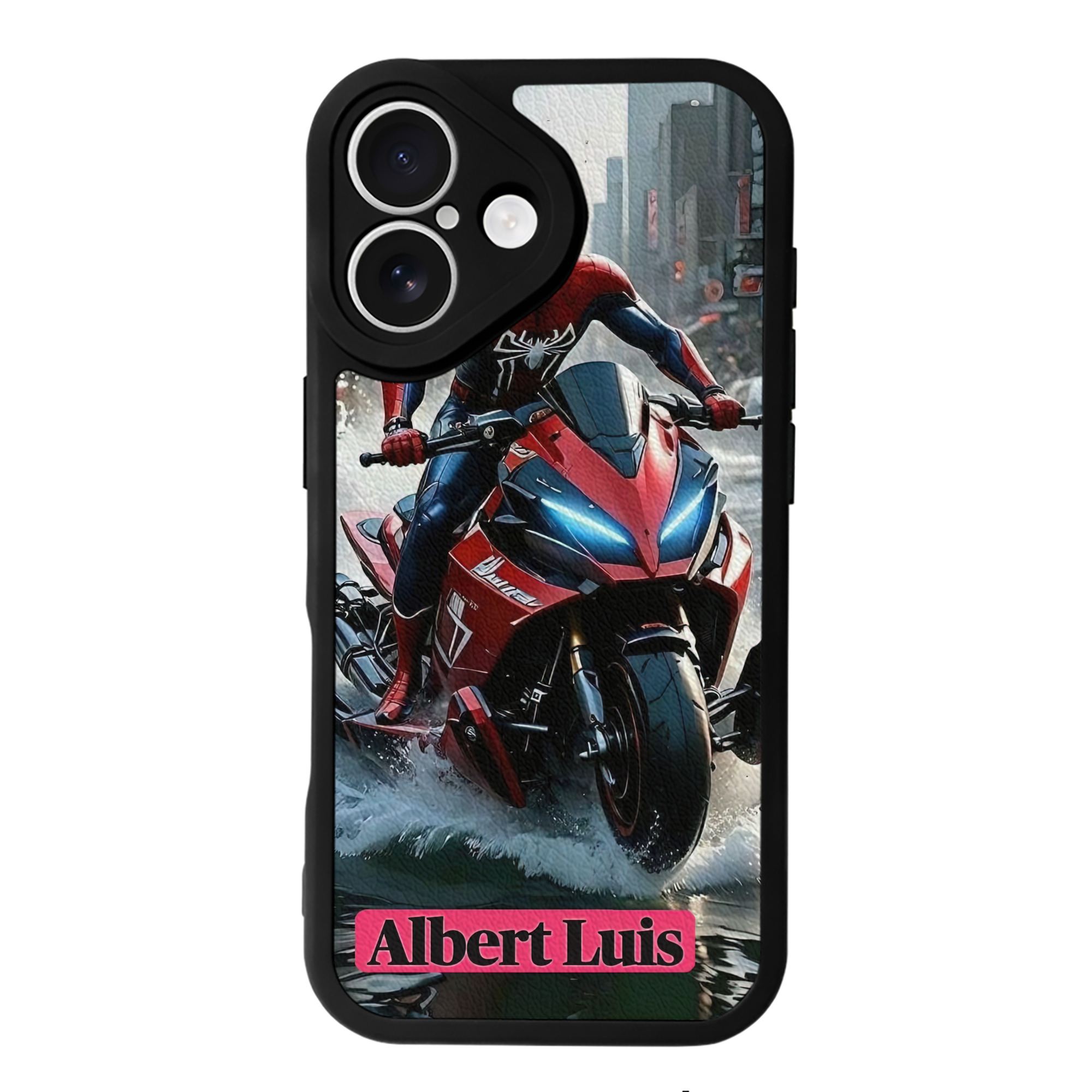 （画像用） Spider Man スパイダーマン 【iPhone 16シリーズ対応】シリコンスマホケース（レザー調） 材質：シリコン